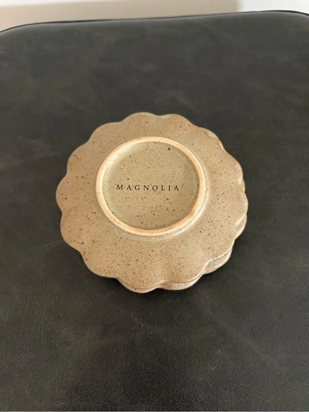 Stoneware Scalloped Coaster - Sage Green Set of 4